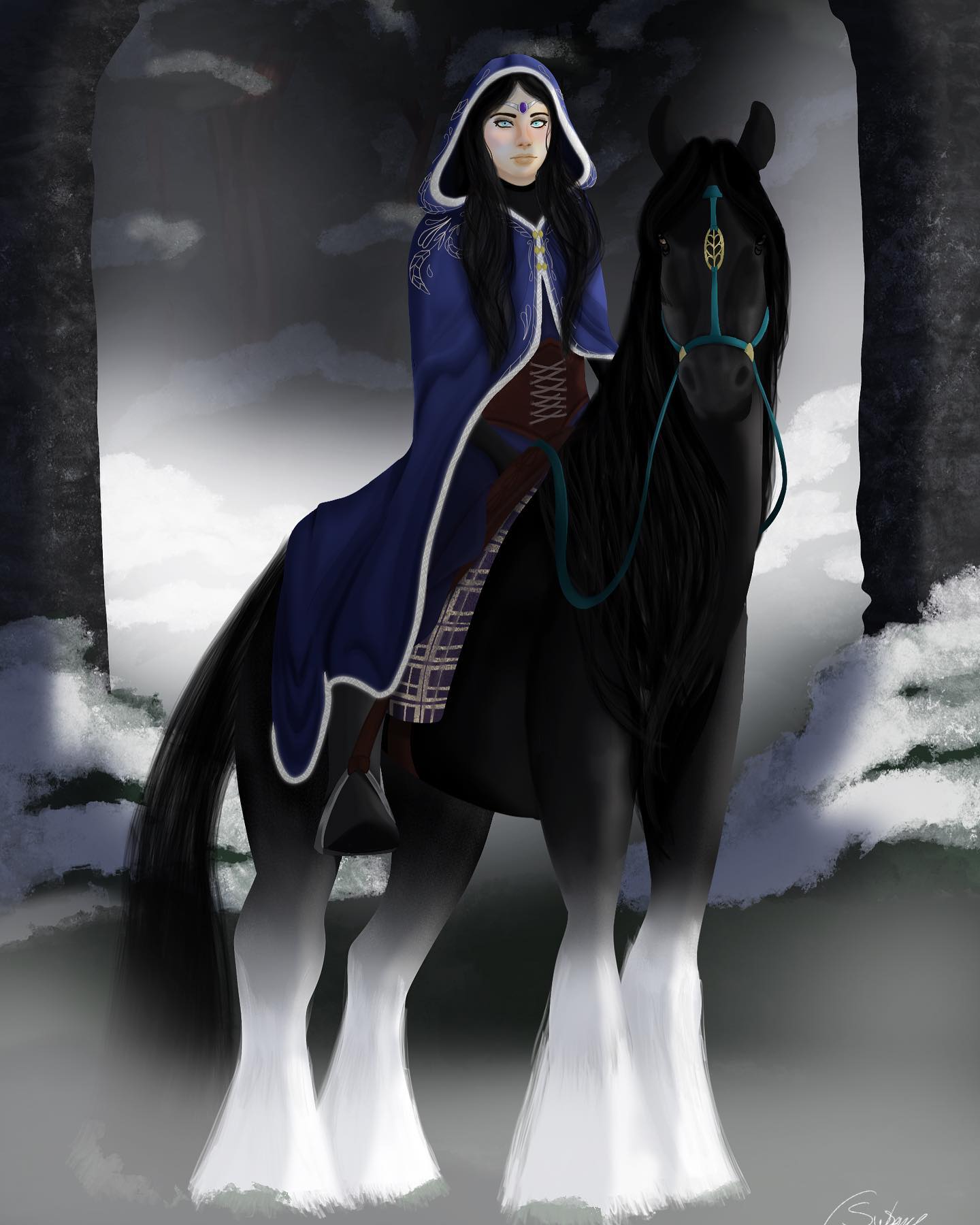 Woman on a horse